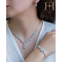ست طلا نگین اتمی طرح جواهر BAGUETTE F54